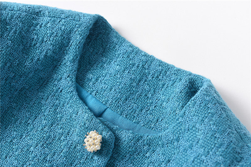 Women's New Tweed Short Coat Skirt