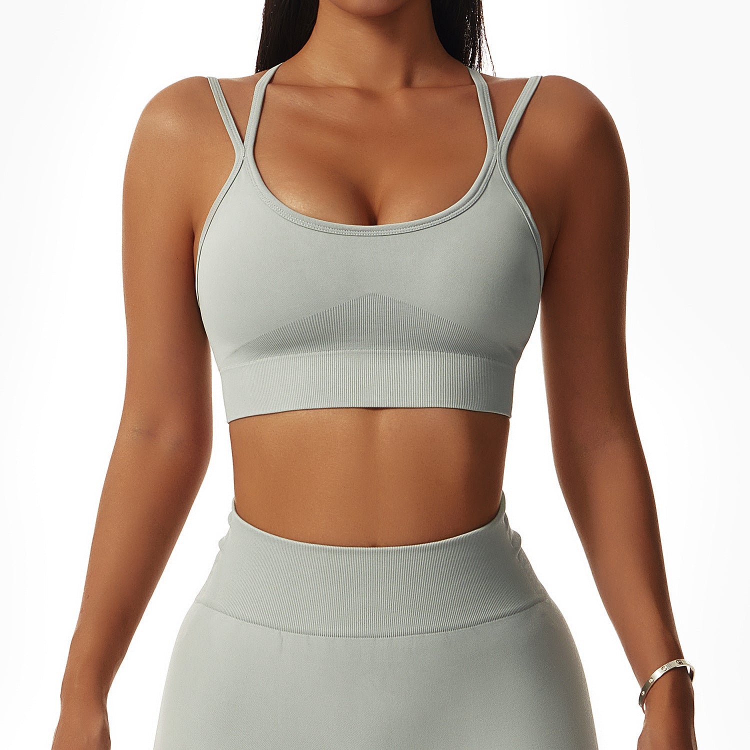 Shockproof Beauty Back Sportswear Seamless Gathering Vest Women