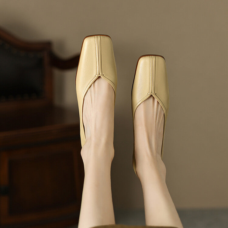 Simple Fashion Shallow Mouth Low Heel Lady Shoes