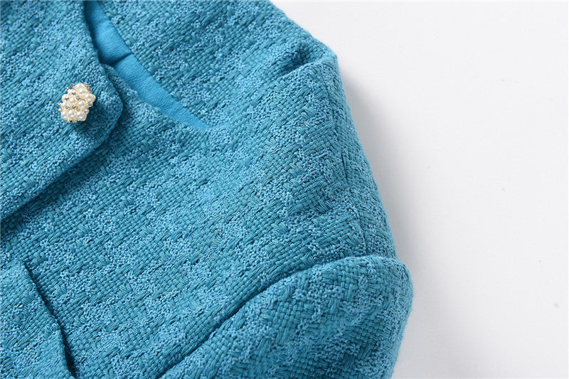 Women's New Tweed Short Coat Skirt