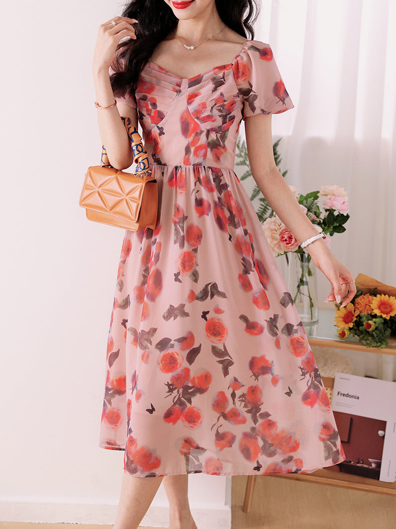 Fashion Beautiful Floral Dress Female