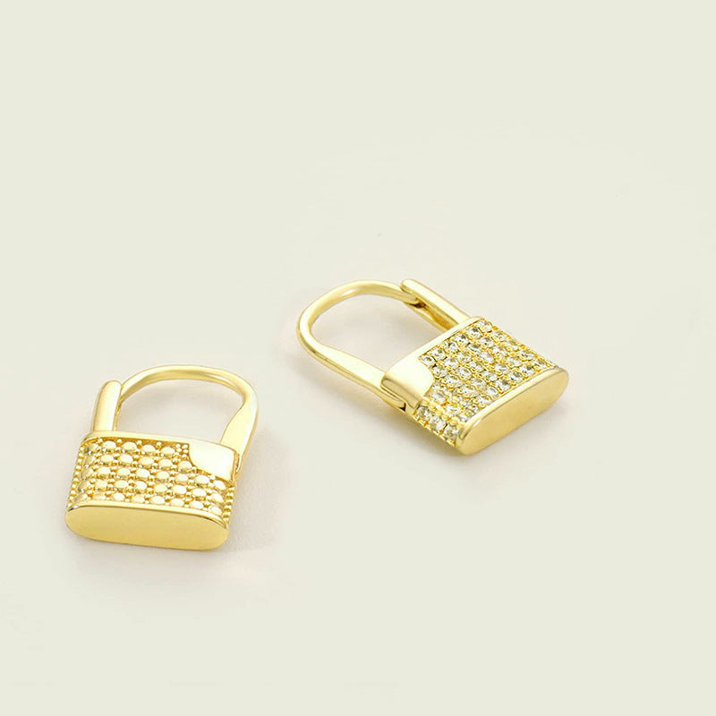 Lock Design Sense Earrings Fashion