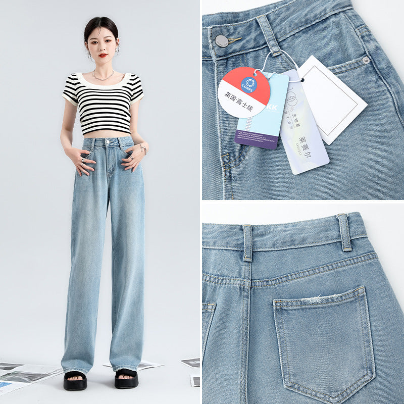 Tencel Lyocell Wide-leg Jeans