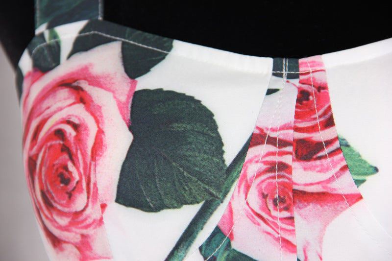 Women's Fashion Print Cake Shape Slip Dress