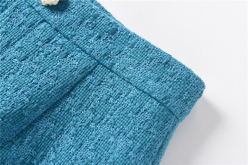 Women's New Tweed Short Coat Skirt