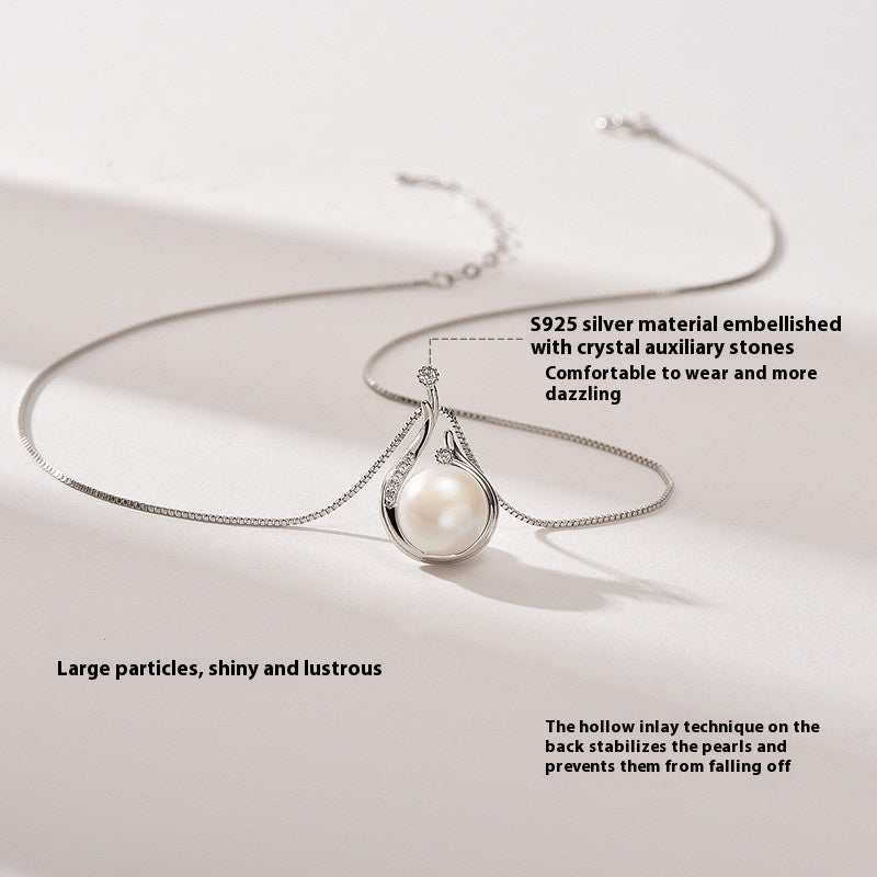 Women's S925 Silver Natural Freshwater Pearl Necklace