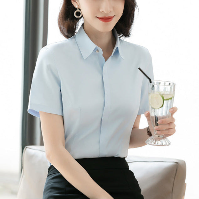 Professional Temperament Half-sleeve Shirt Work Clothes