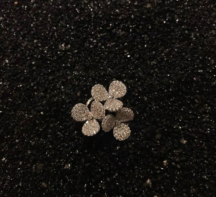 Clover Ring Female Opening Sweet Instafamous All-match Earrings