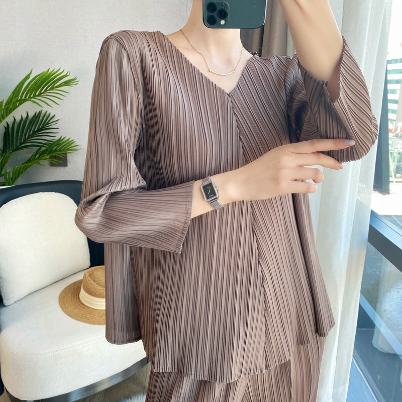 Top V Neck Loose T Shirt Women Spring And Autumn