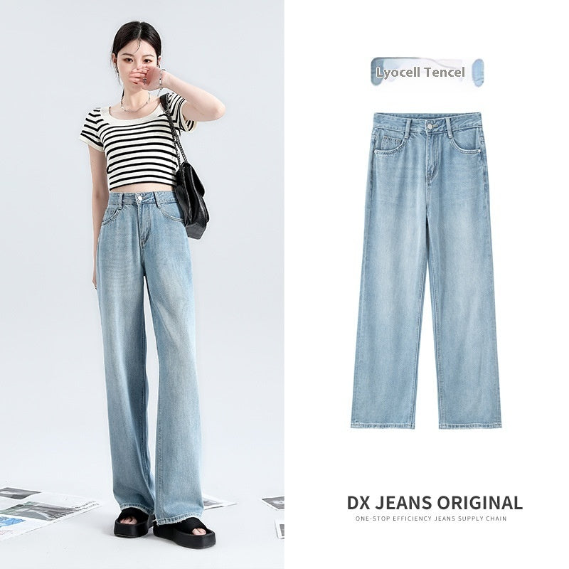 Tencel Lyocell Wide-leg Jeans