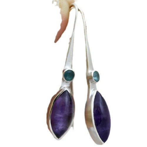 Vintage Horse Eye Amethyst Earrings For Women