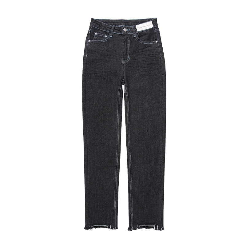 Women's Smoky Gray Straight-leg Jeans