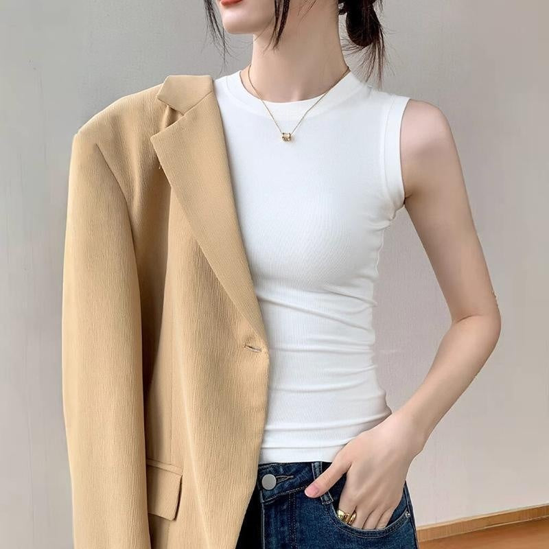 Round Neck Vest Women's Inner Comfortable Bottoming Shirt Top