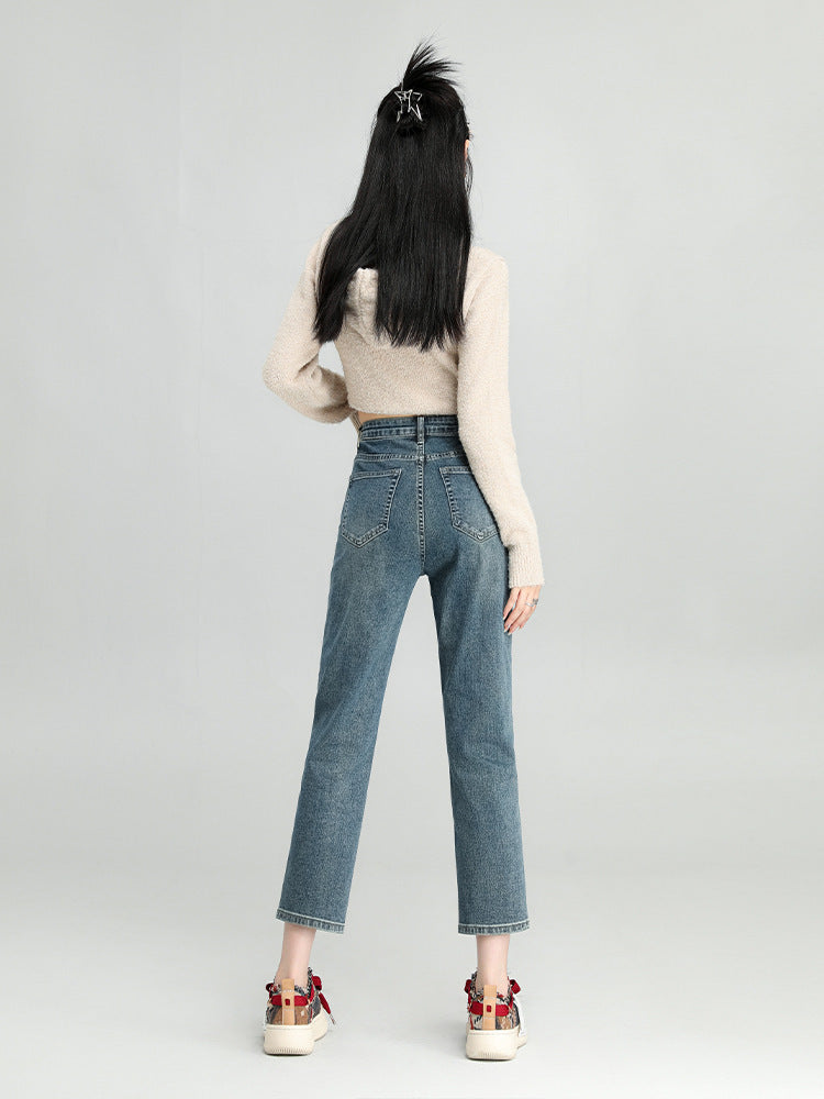 Design High Waist Slim Fit Slimming Straight Pants