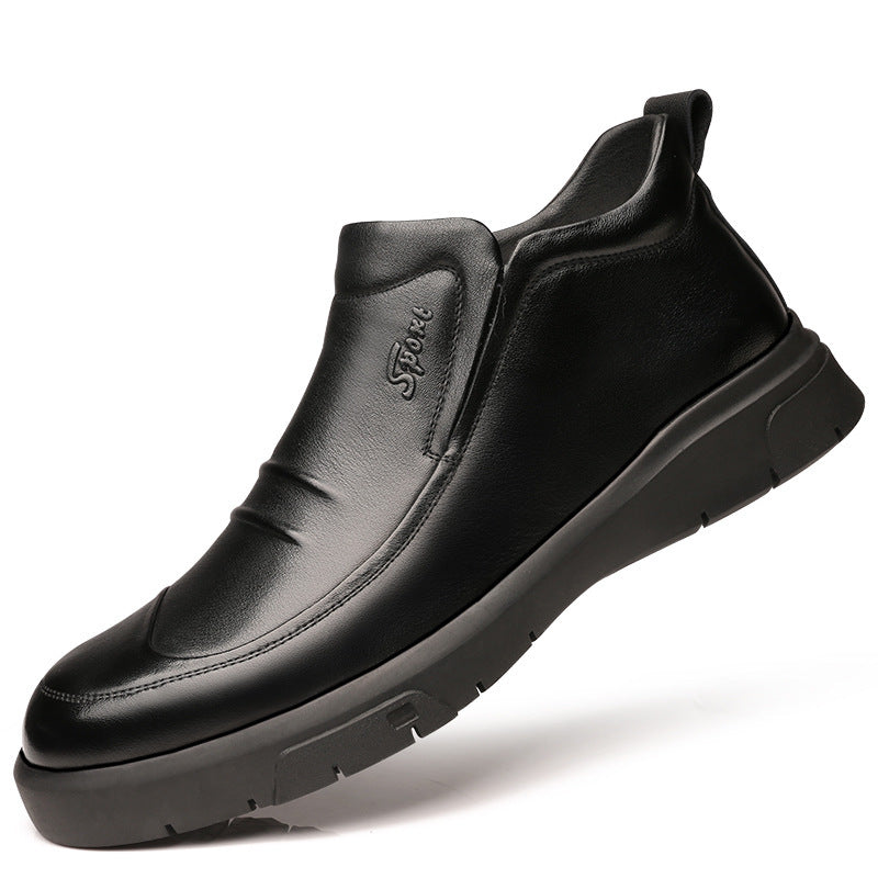 Fashion Men's Casual Wear-resistant Cowhide Shoes