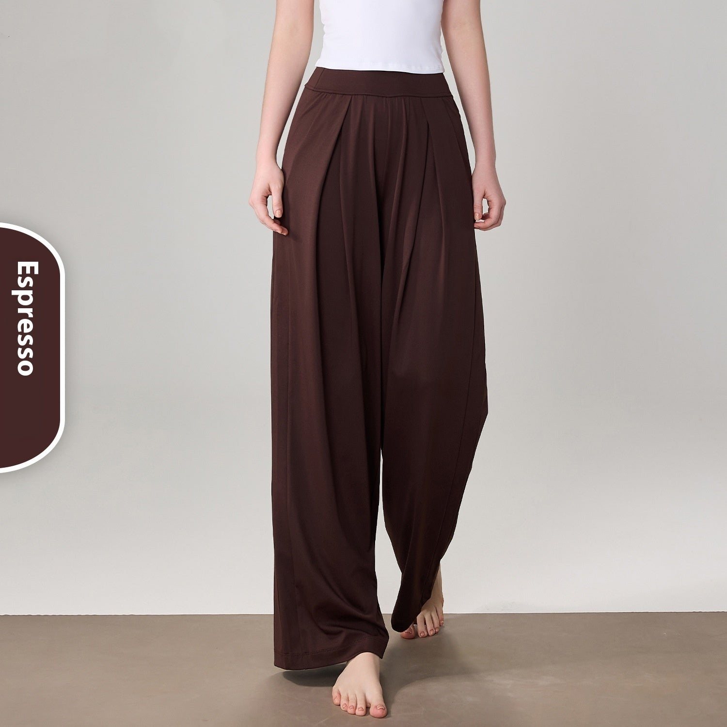 Loose Wide-leg Straight Pants Women's High Waist Yoga Trousers