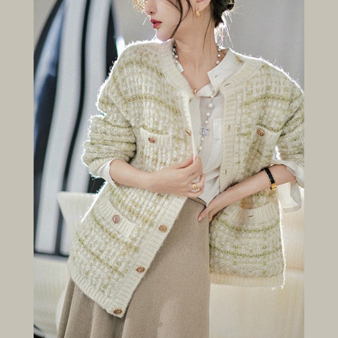 Lazy Style Cardigan Jacket Medium Length