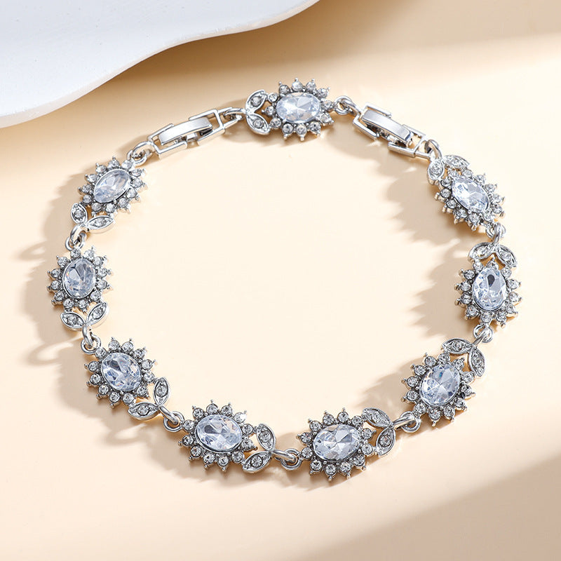 Personality Trend Women's Simple Inlaid Zircon Bracelet