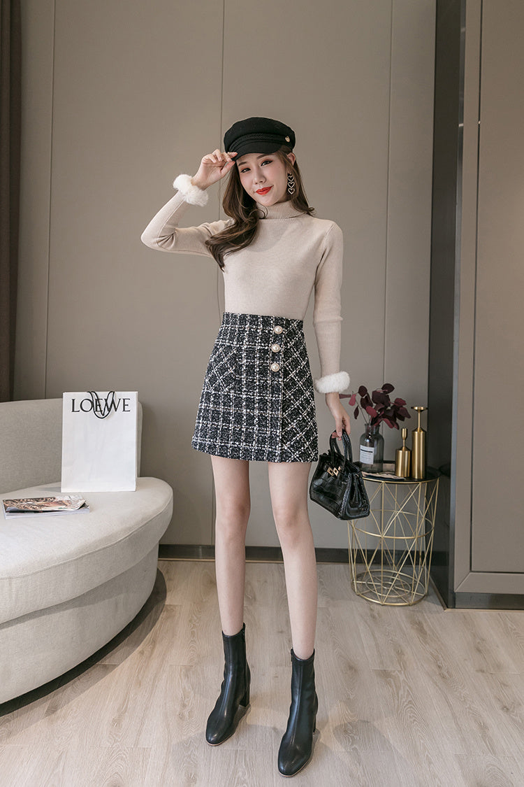 Little fragrant tweed skirt