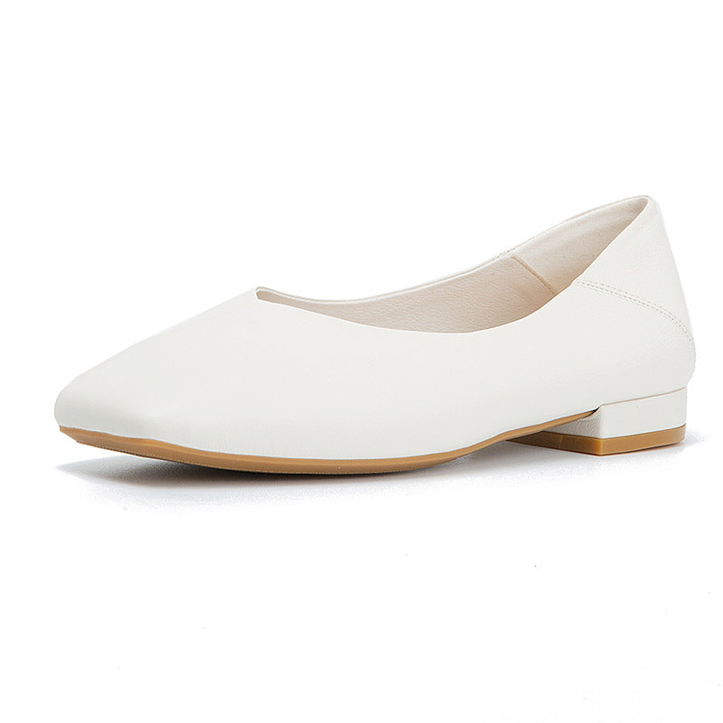 Square toe flat shoes