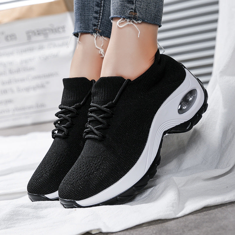 Sports Women Flying Knit Sock Shoes