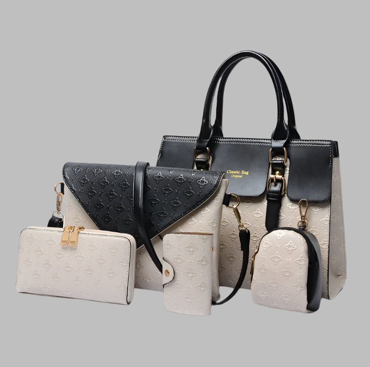 A set of Luxury Leather Handbags Black