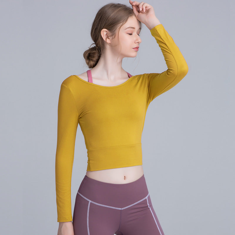 Running Long Sleeve Women Slim T-shirt Yoga Fitness Top