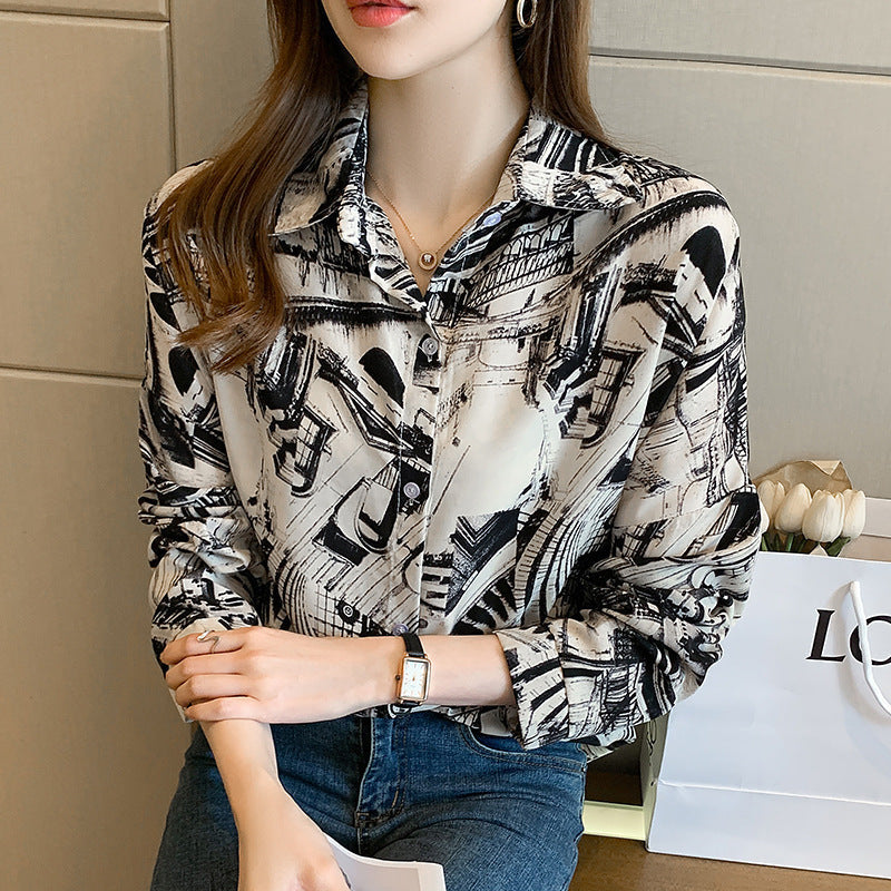 Design Sense Niche Temperament Long-sleeved Top