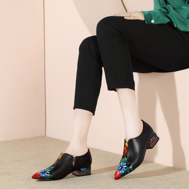 All-match embroidered decoration trend low shoes