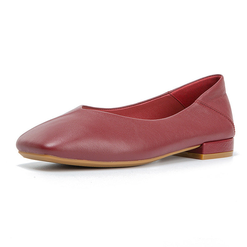 Square toe flat shoes