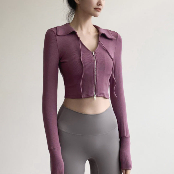 Autumn And Winter Yoga Jacket Running Quick-drying Long Sleeve