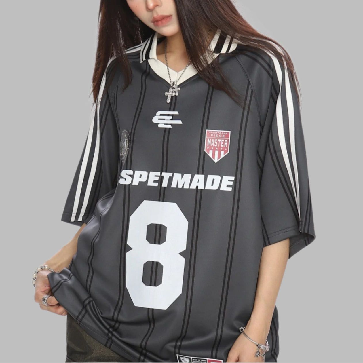 Sports Style Jersey Short-sleeved Casual Top Trendy Women