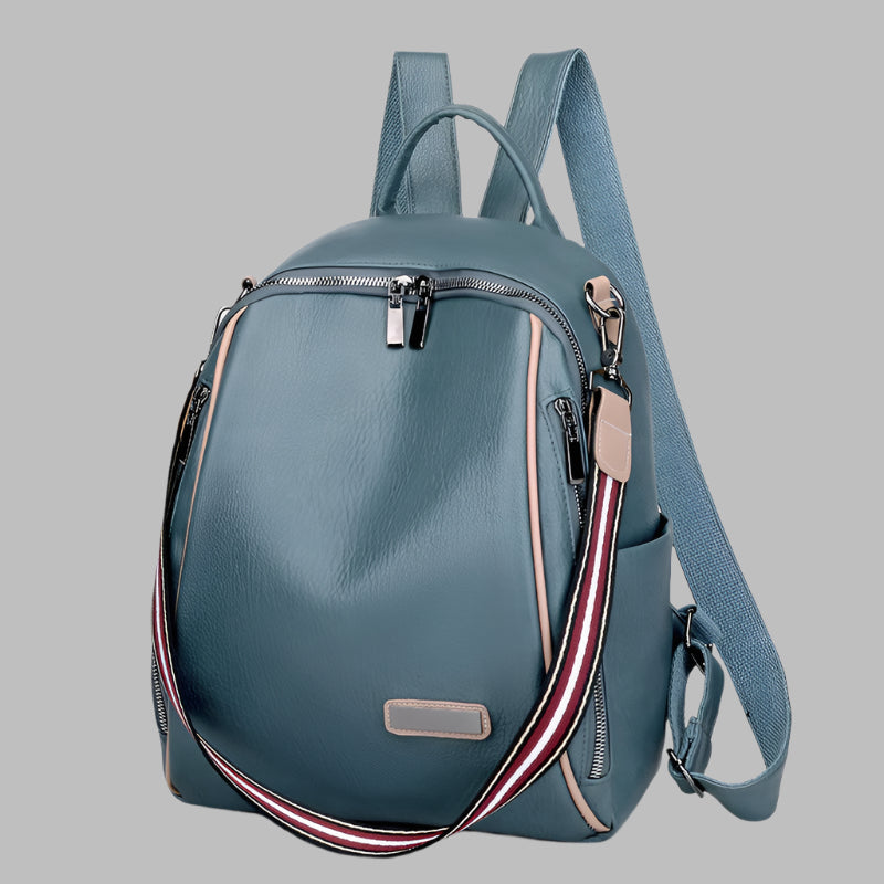 Large capacity pu ladies backpack