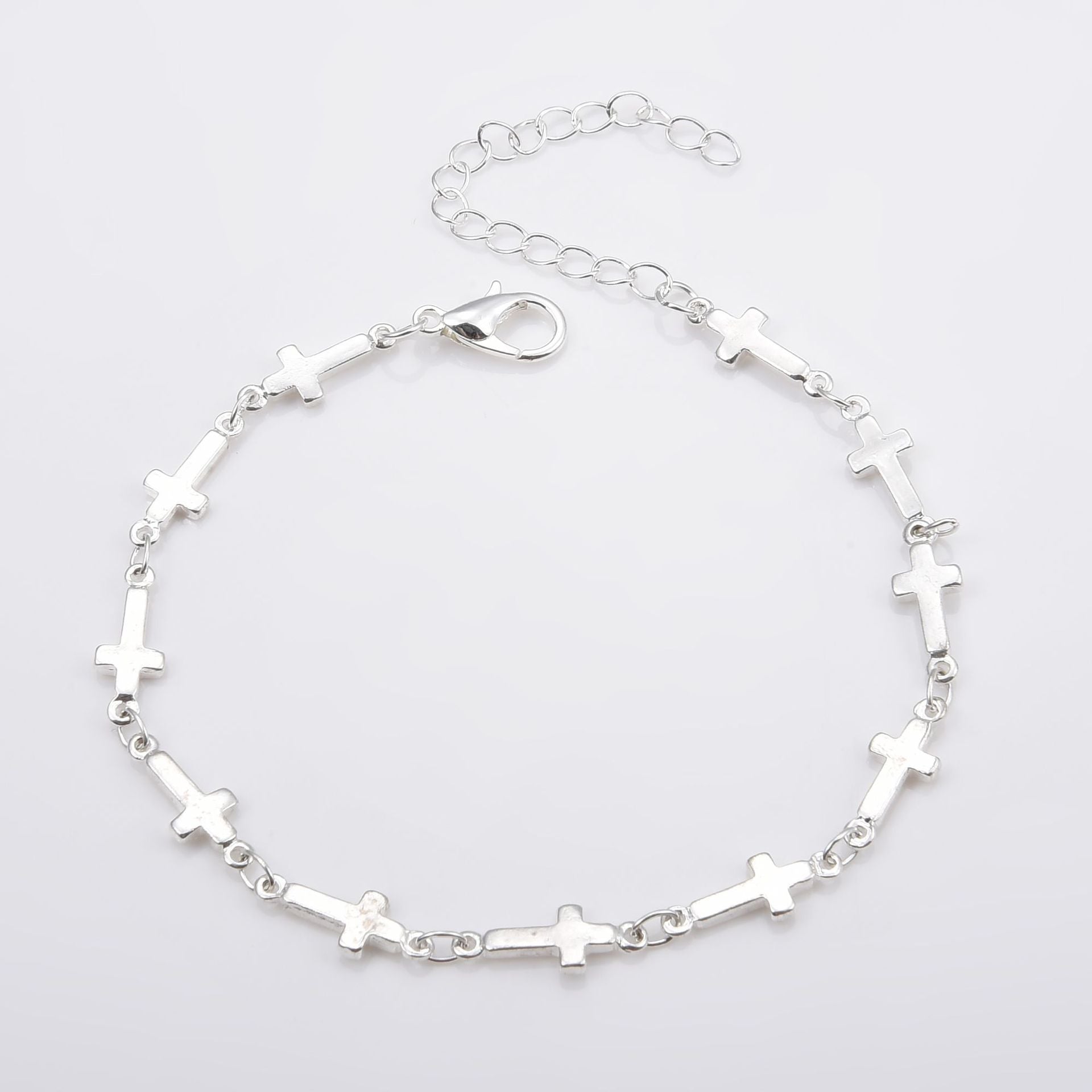 Bohemian Style Metal Cross Chain Bracelet