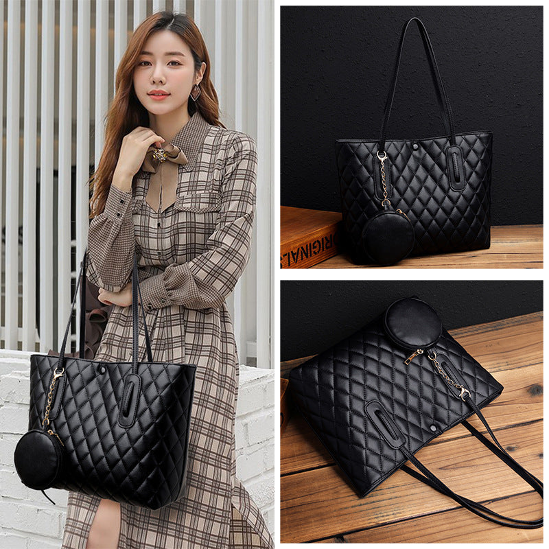 One shoulder high capacity tote bag