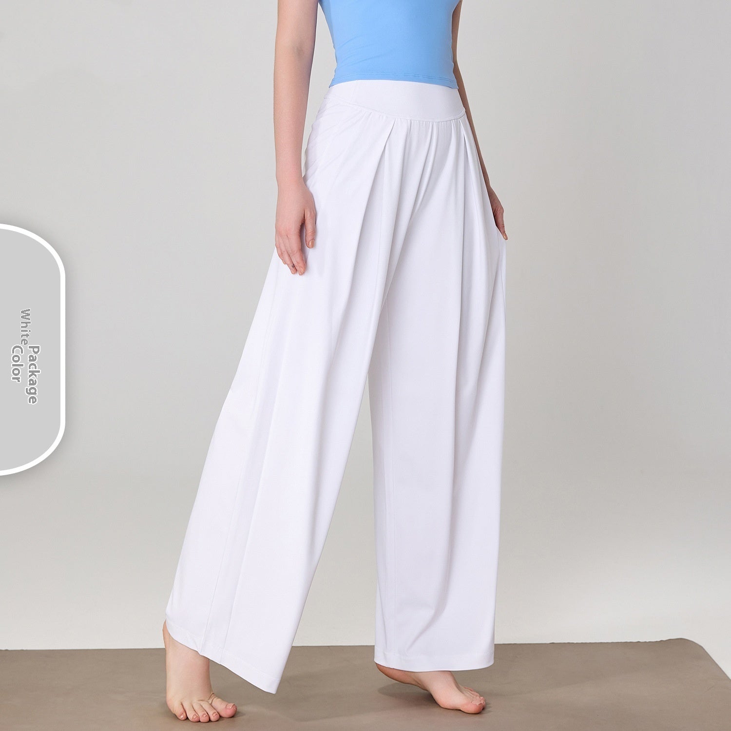 Loose Wide-leg Straight Pants Women's High Waist Yoga Trousers
