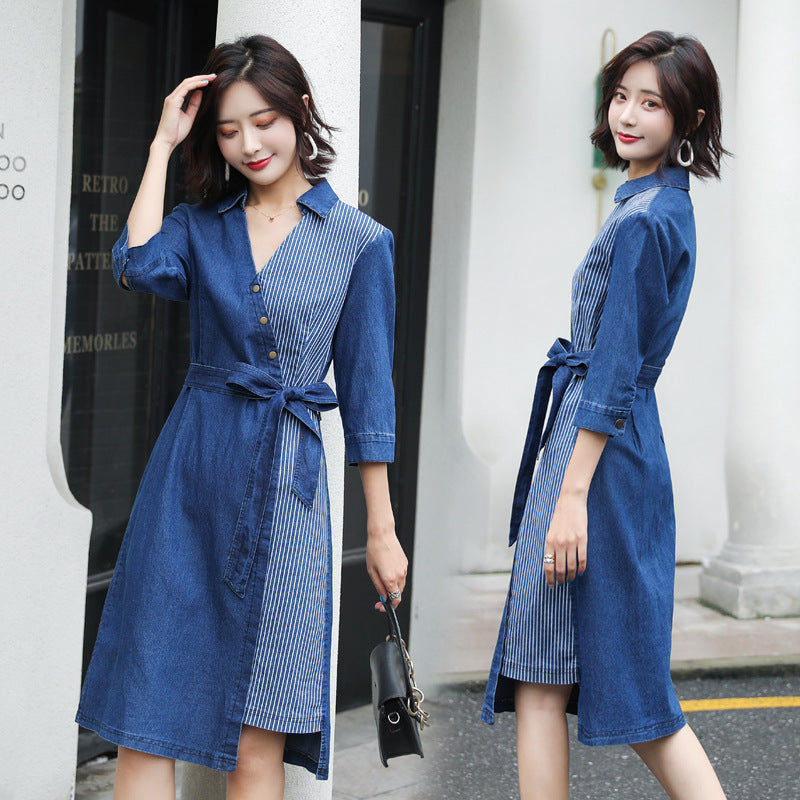 Slim denim dress