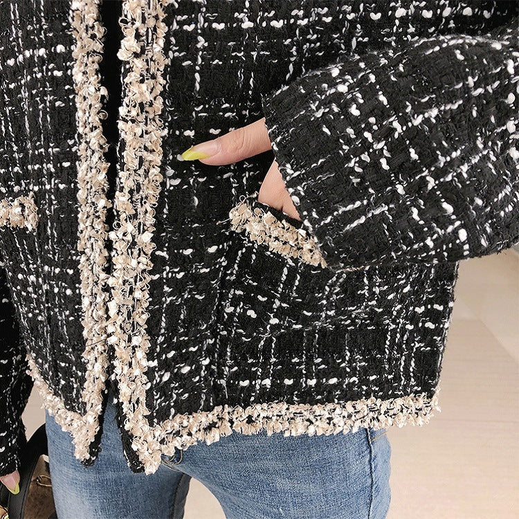 Little Fragrant Tweed Short Jacket Women's Trendy Top
