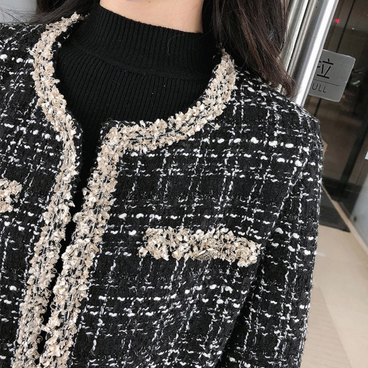 Little Fragrant Tweed Short Jacket Women's Trendy Top