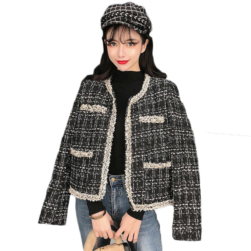 Little Fragrant Tweed Short Jacket Women's Trendy Top