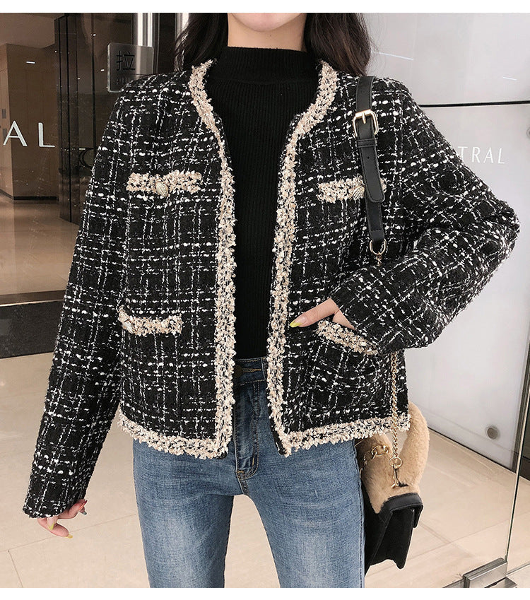 Little Fragrant Tweed Short Jacket Women's Trendy Top