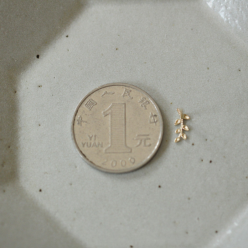 Female Mini Temperament Leaf Branch Earrings