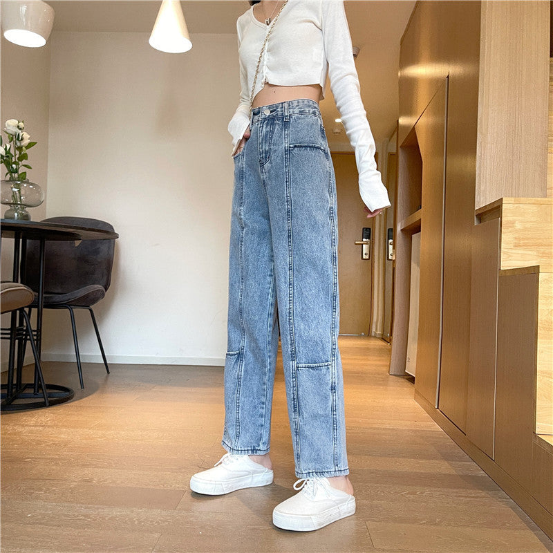 Loose All-Match Repair Old Trousers