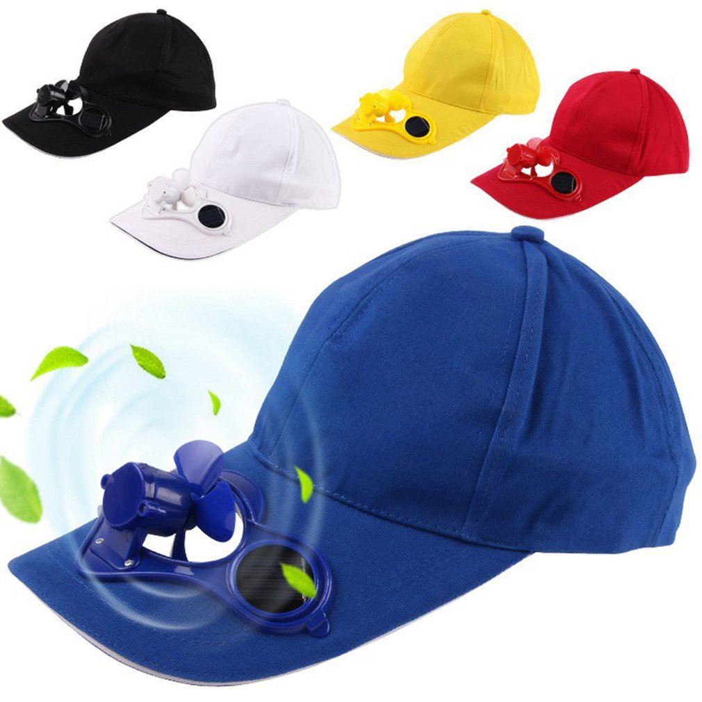 Sunscreen Solar Powered Fan Hat Summer Outdoor Sport Hats Sun Protection Cap With Solar Cool Fan Bicycling Climbing Baseball Cap