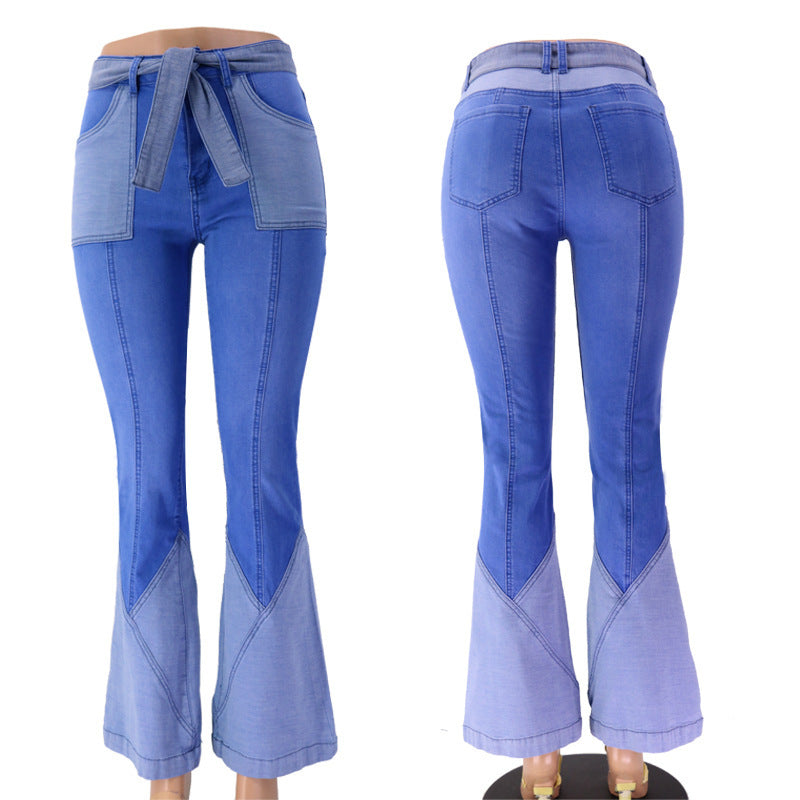 European And American Women's Denim Flared Pants