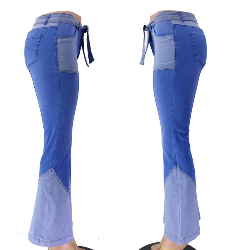 European And American Women's Denim Flared Pants