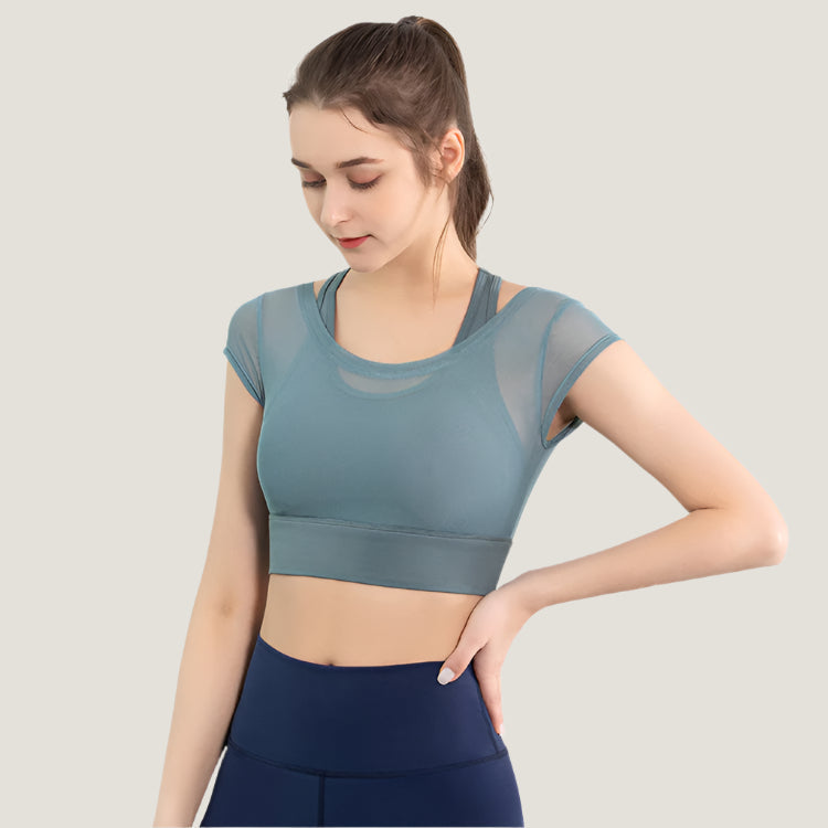 Yoga Clothes Women Gym Sports T-Shirt Slimming Tops