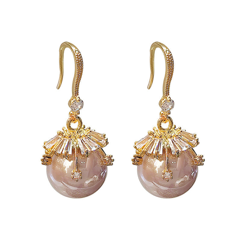 Korean Net Red New Pearl Earrings Female Exquisite High-End Temperament Earrings French Autumn And Winter Earrings