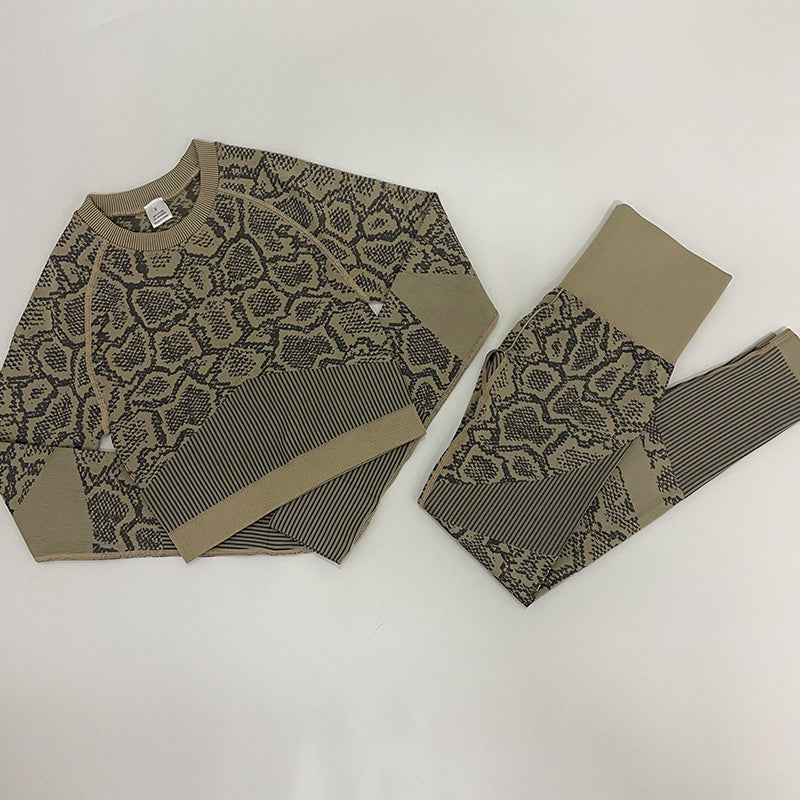 Yoga Clothes Autumn & Winter Women Seamless Knitted Suits