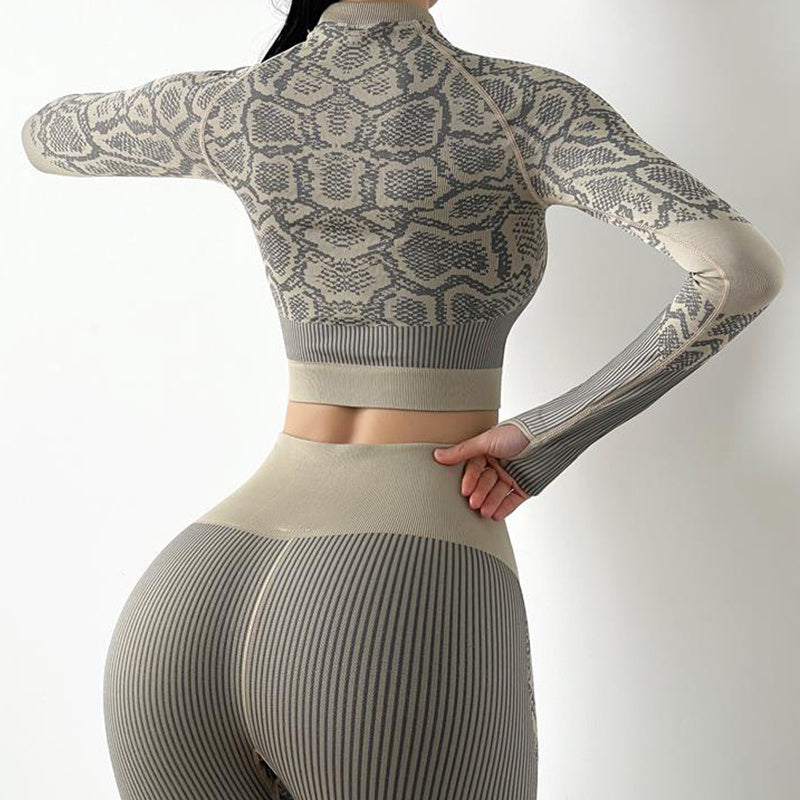 Yoga Clothes Autumn & Winter Women Seamless Knitted Suits